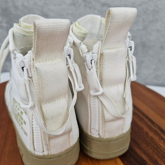 Nike Mens SF Air Force 1 Mid Top Sneakers Shoes 7.5 Ivory Olive 917753-101 2017 - Picture 10 of 14